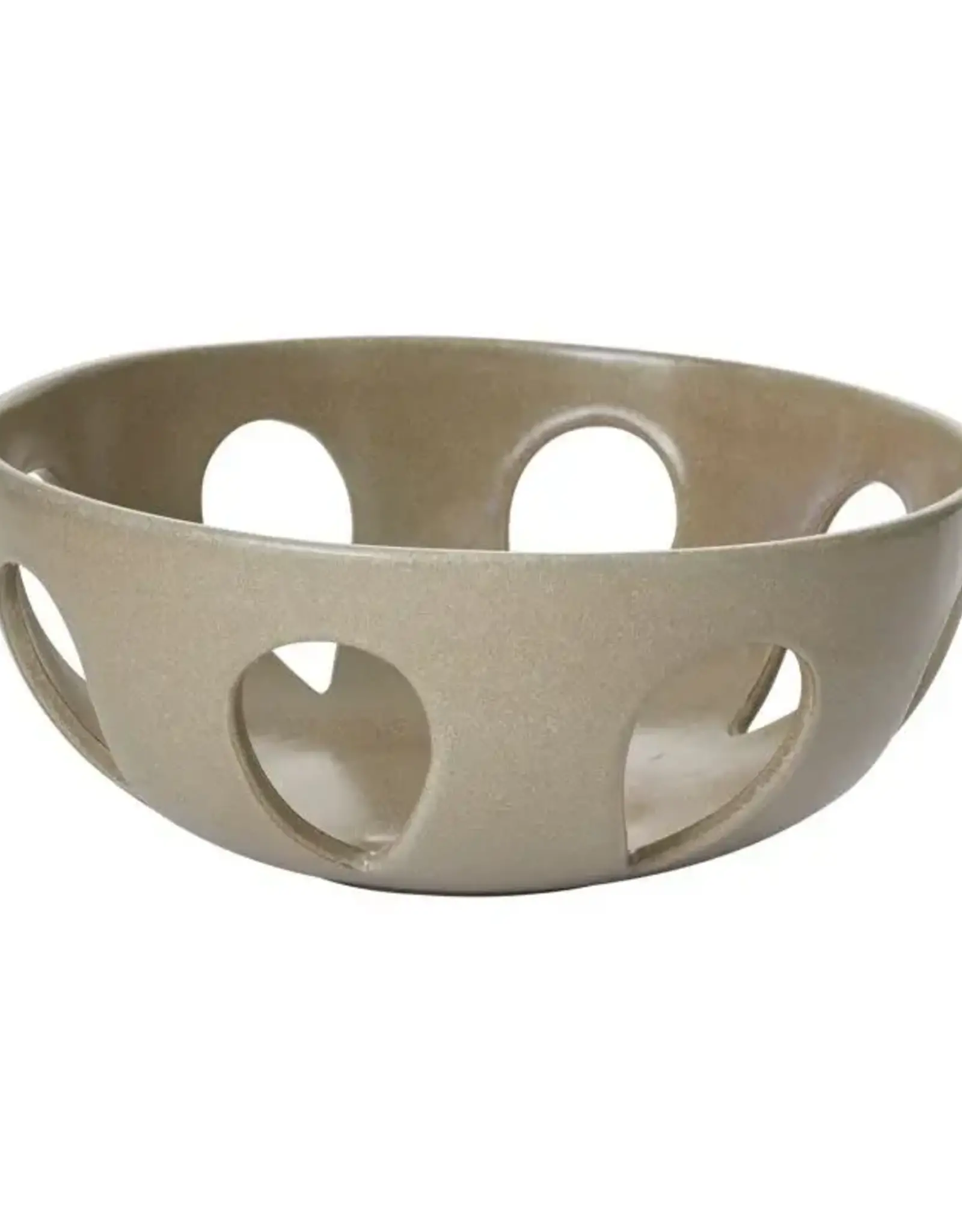 Large Brown Orchard Bowl D13" H5"