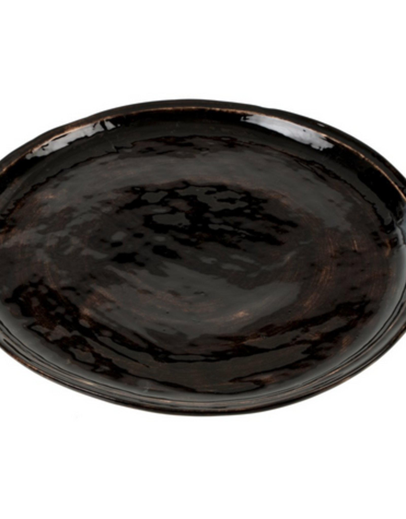 Brushed Black Eclipse Dinner Plate D11"