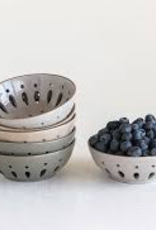 Round Stoneware Berry Bowl D5" H2" - Assorted