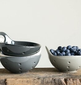 Stoneware Berry Bowl with Handle - Assorted Colours