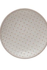 White Hobnail Plate D6"