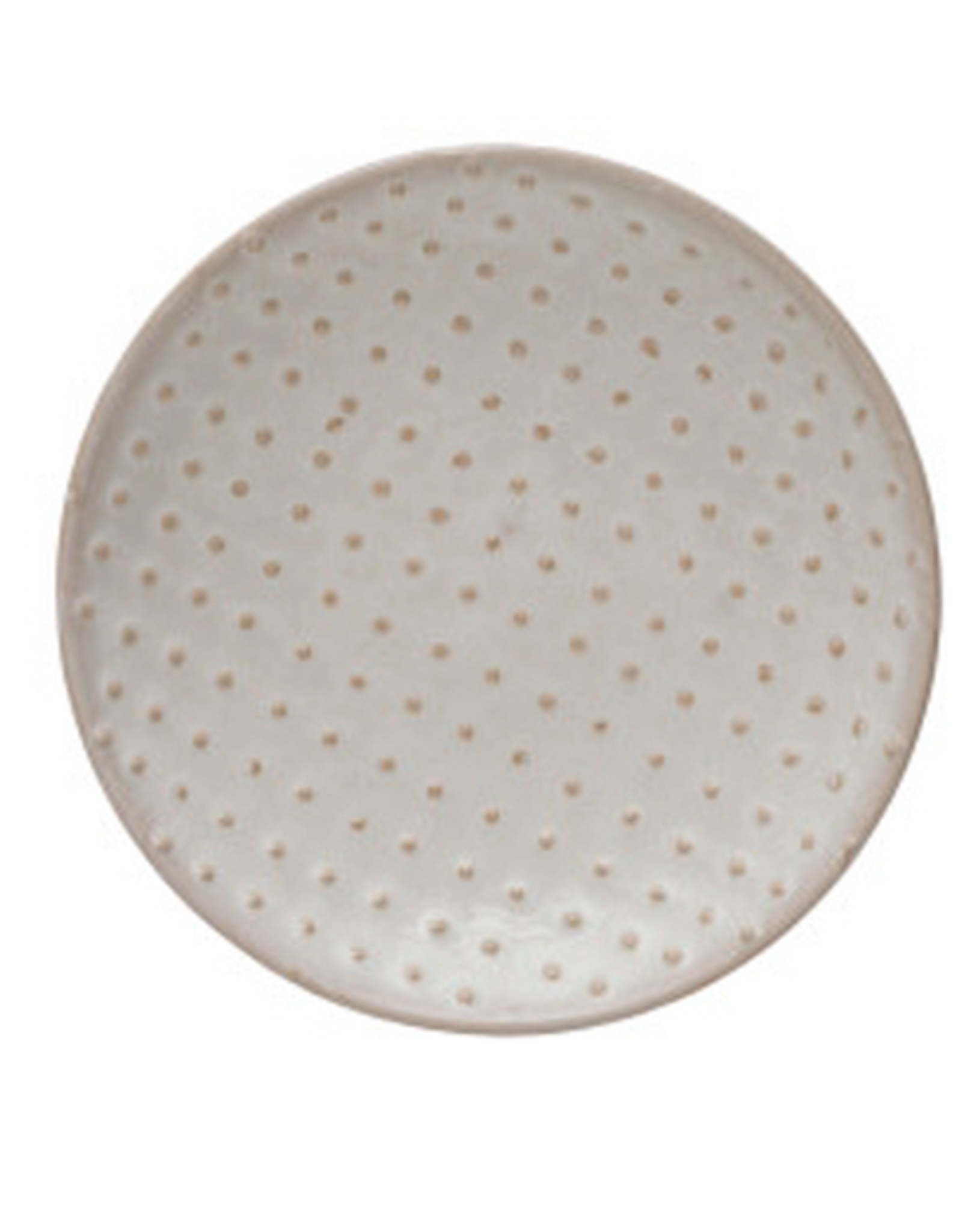 White Hobnail Plate D6"