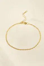 Singapore Chain Gold-Filled Bracelet