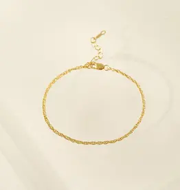 Singapore Chain Gold-Filled Bracelet