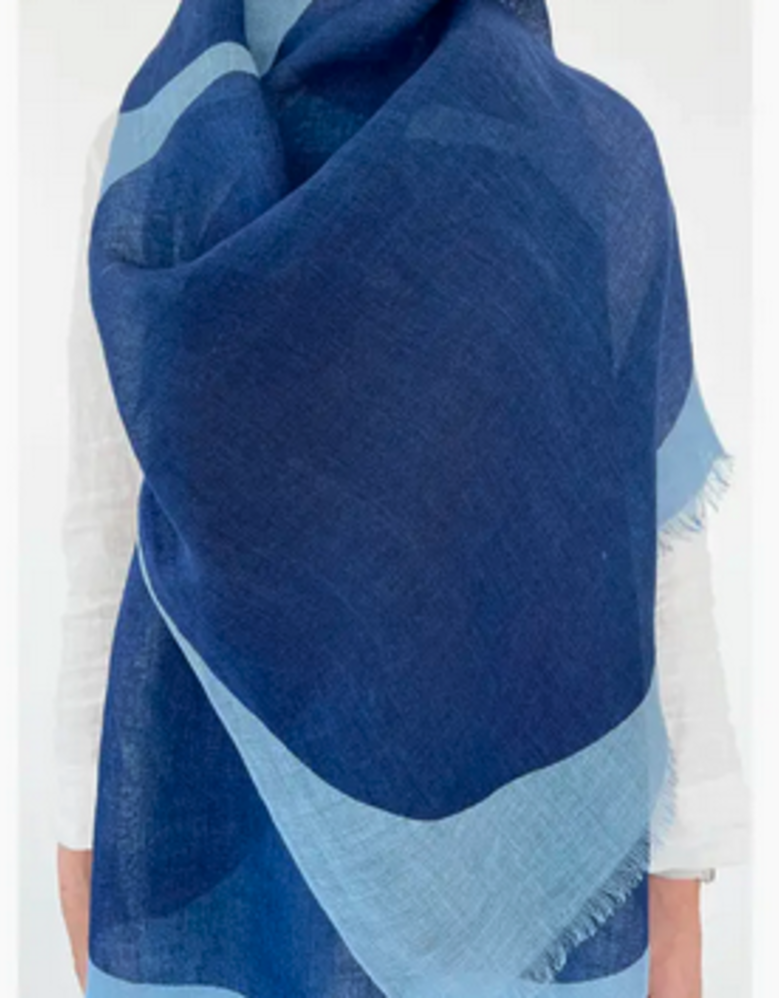 Blue Rocks Linen Scarf