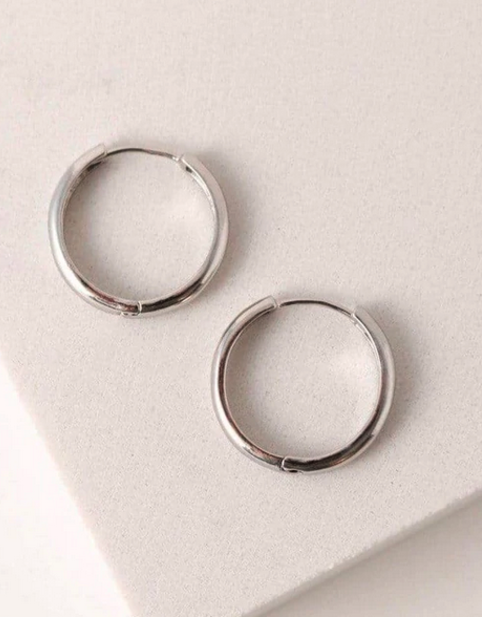 Bea 20mm Hoop Earrings - Silver