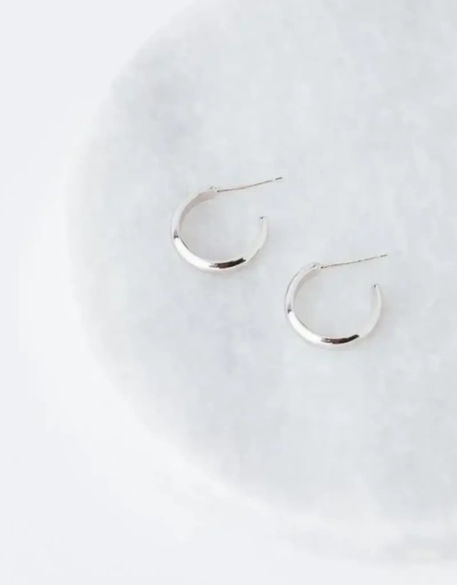 Silvia Hoop Earrings - Silver