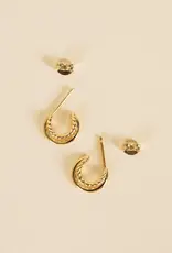 Gold Double Hoop Earring