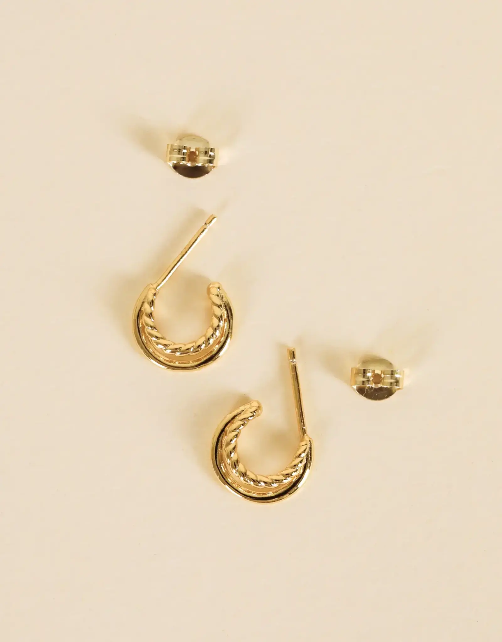 Gold Double Hoop Earring