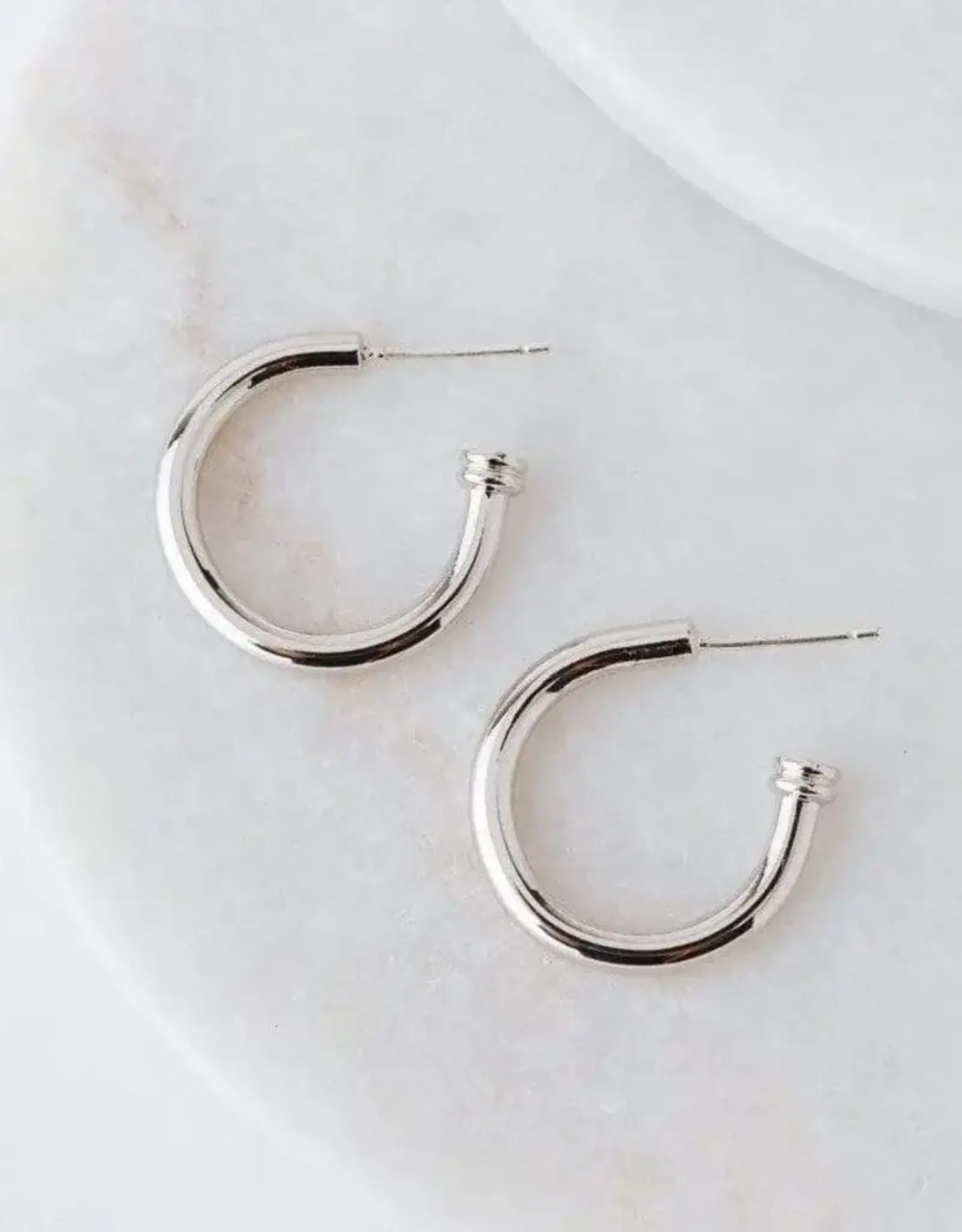 Constance Hoop Earrings - Silver