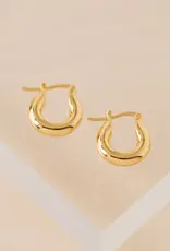 Gold Demi Fine Chunky Hinge Hoop Earrings 11mm