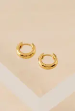Gold Demi Fine Huggie Hoop Earrings 11mm