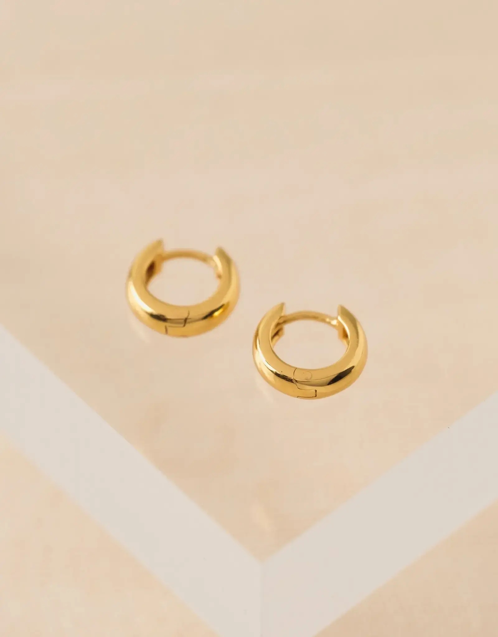Gold Demi Fine Huggie Hoop Earrings 11mm