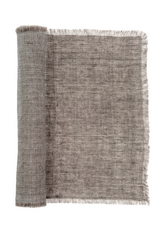 Warm Grey Linen Runner W14" L72"