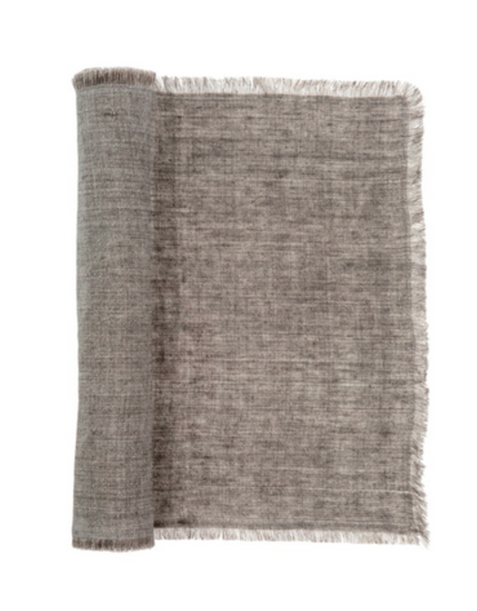 Warm Grey Linen Runner W14" L72"