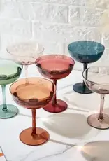 Coupe Cocktail Glass - muted colours