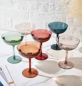 Coupe Cocktail Glass - muted colours