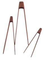 Medium Walnut Wood Tongs L9"