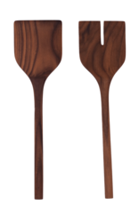 Walnut Wood Salad Server Set 13"