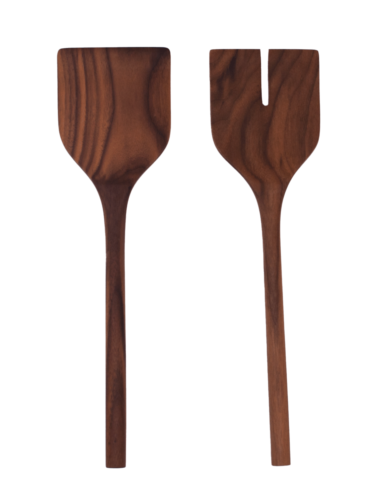 Walnut Wood Salad Server Set 13"