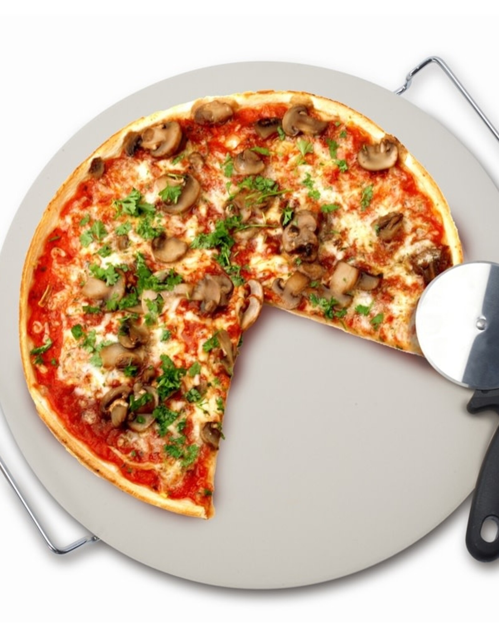 Pizza Stone, Rack & Cutter