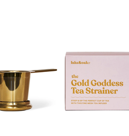 The Gold Goddess Tea Strainer