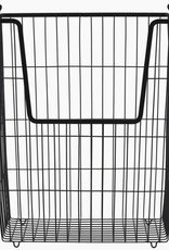 Tall Black Taw Basket H9.25" W10.6" L12.6"
