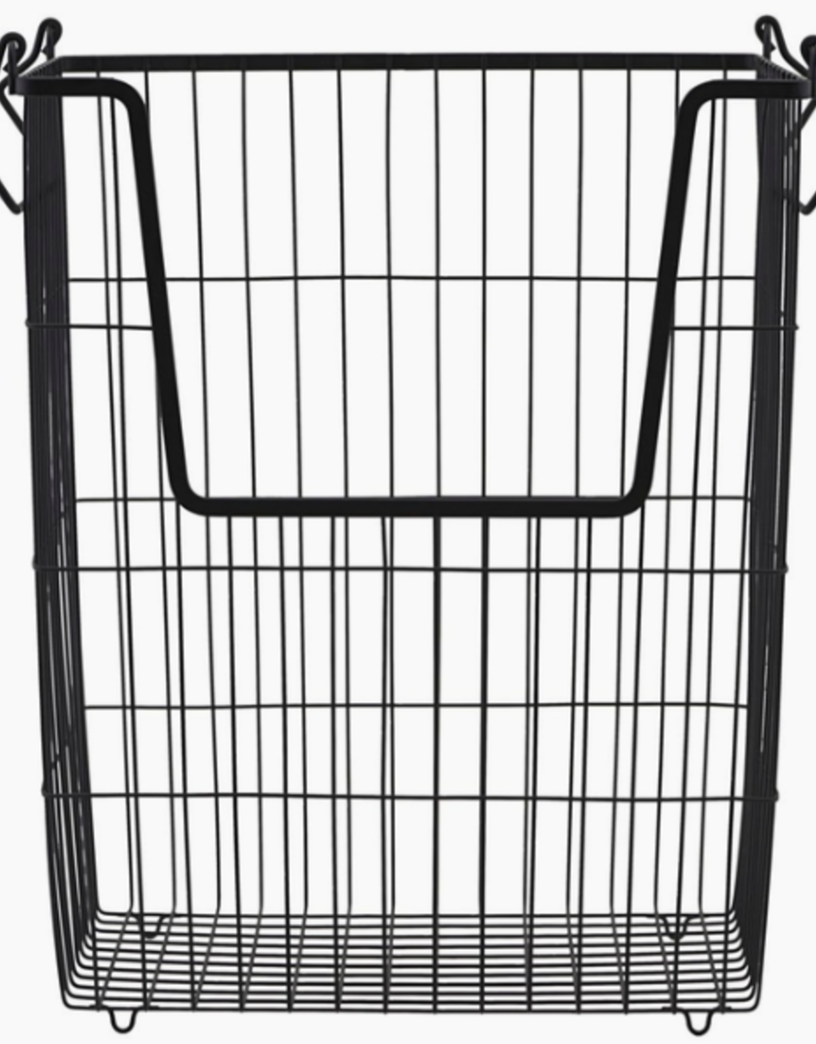 Tall Black Taw Basket H9.25" W10.6" L12.6"