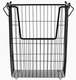 Tall Black Taw Basket H9.25" W10.6" L12.6"