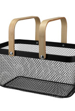 Black Rectangular Market Basket