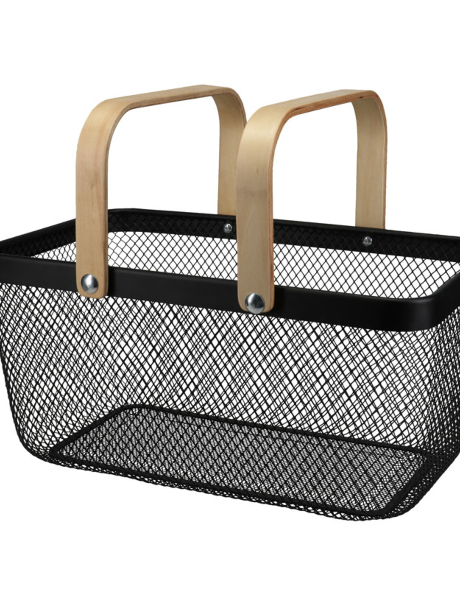 Black Rectangular Market Basket
