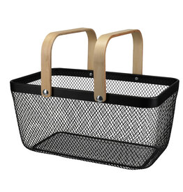 Black Rectangular Market Basket L16" W8.27"