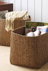 Small Square Water Hyacinth Basket L13"