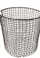 Large Black Round Wire Basket D15" H15"