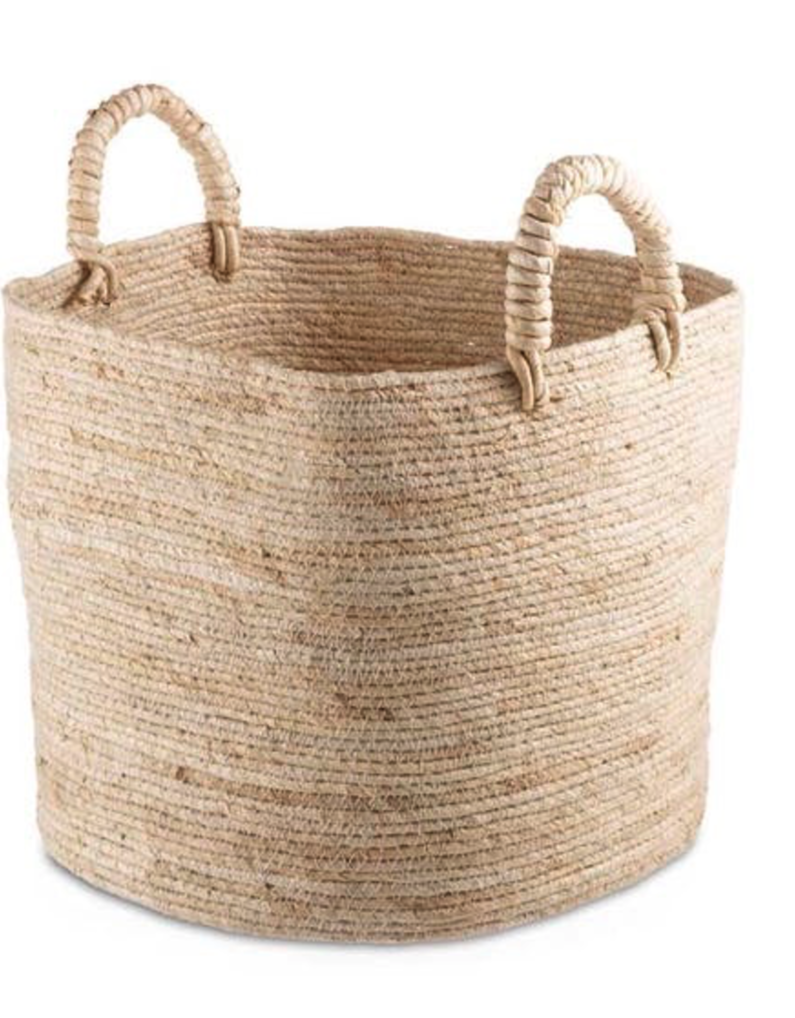 Large Natural Maiz Basket with Handles D13.4”