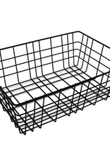 Black Wire Rectangular Basket L14" W10"
