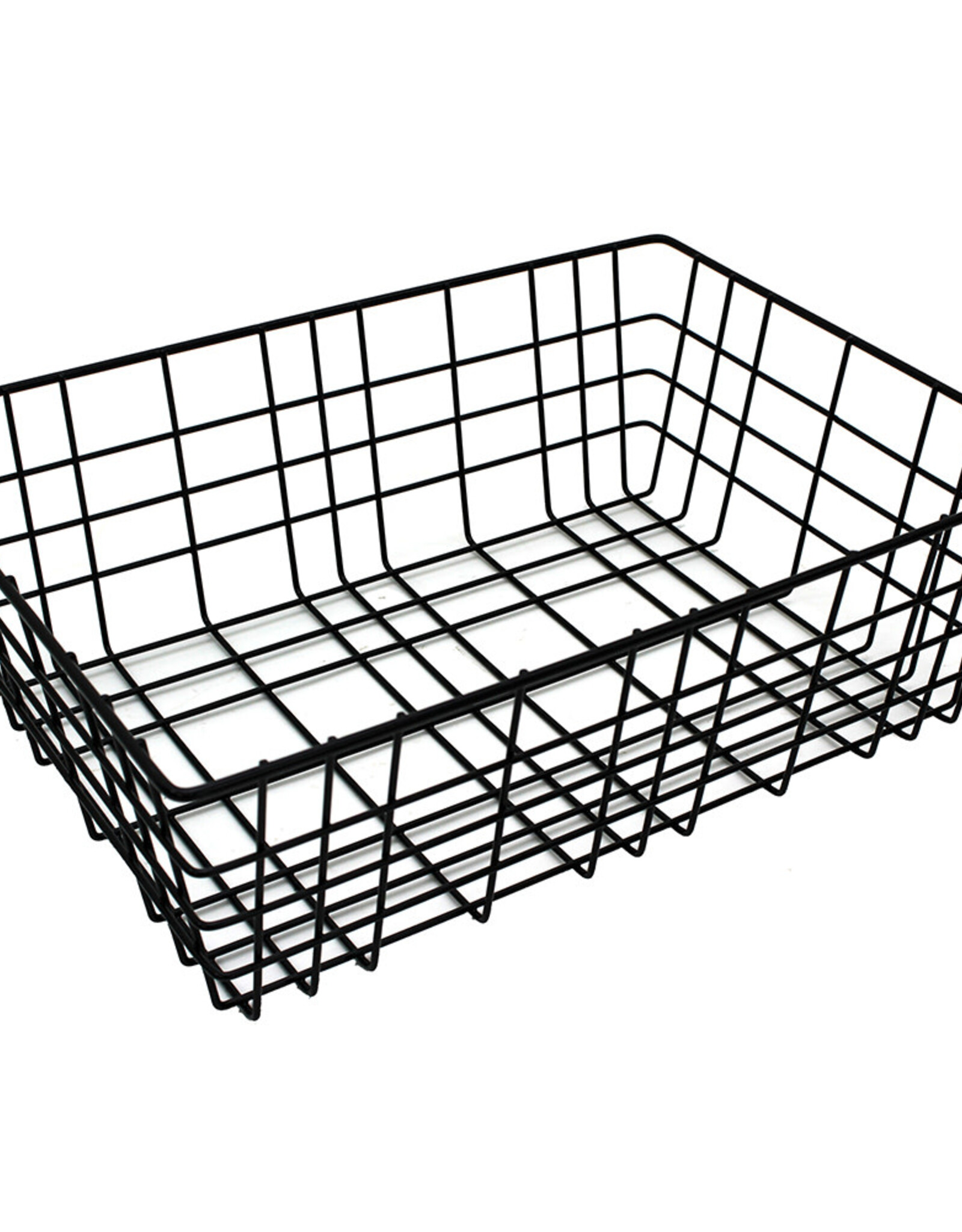 Black Wire Rectangular Basket L14" W10"