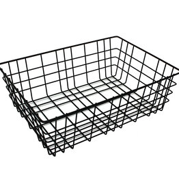 Black Wire Rectangular Basket L14" W10"