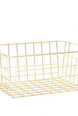 Gold Wire Rectangular Basket L11" W8.5"