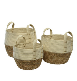Large Cornleaf Basket D13" H10.5"