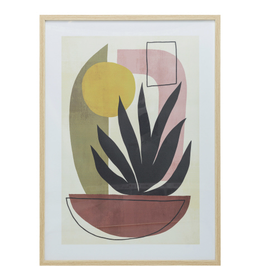Multi Coloured Abstract Botanical Print L28.25" W20.5"