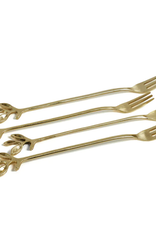 Gold Leaves Cocktail Fork