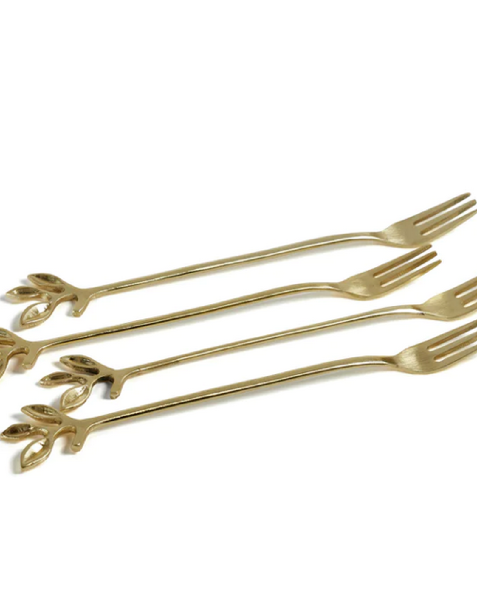Gold Leaves Cocktail Fork