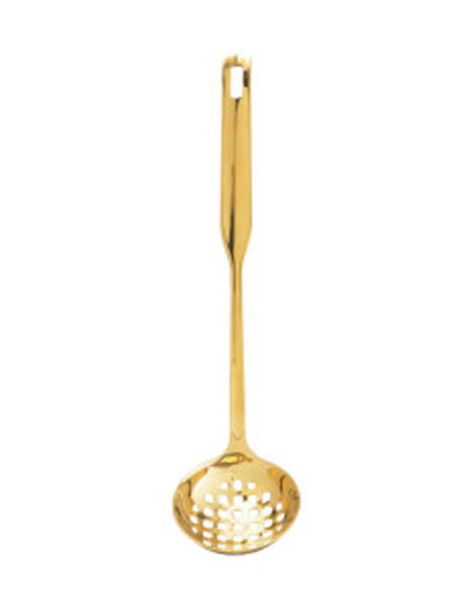 Gold Finish Stainless Steel Slotted Ladel L10.25"