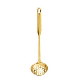 Gold Finish Stainless Steel Slotted Ladel L10.25"