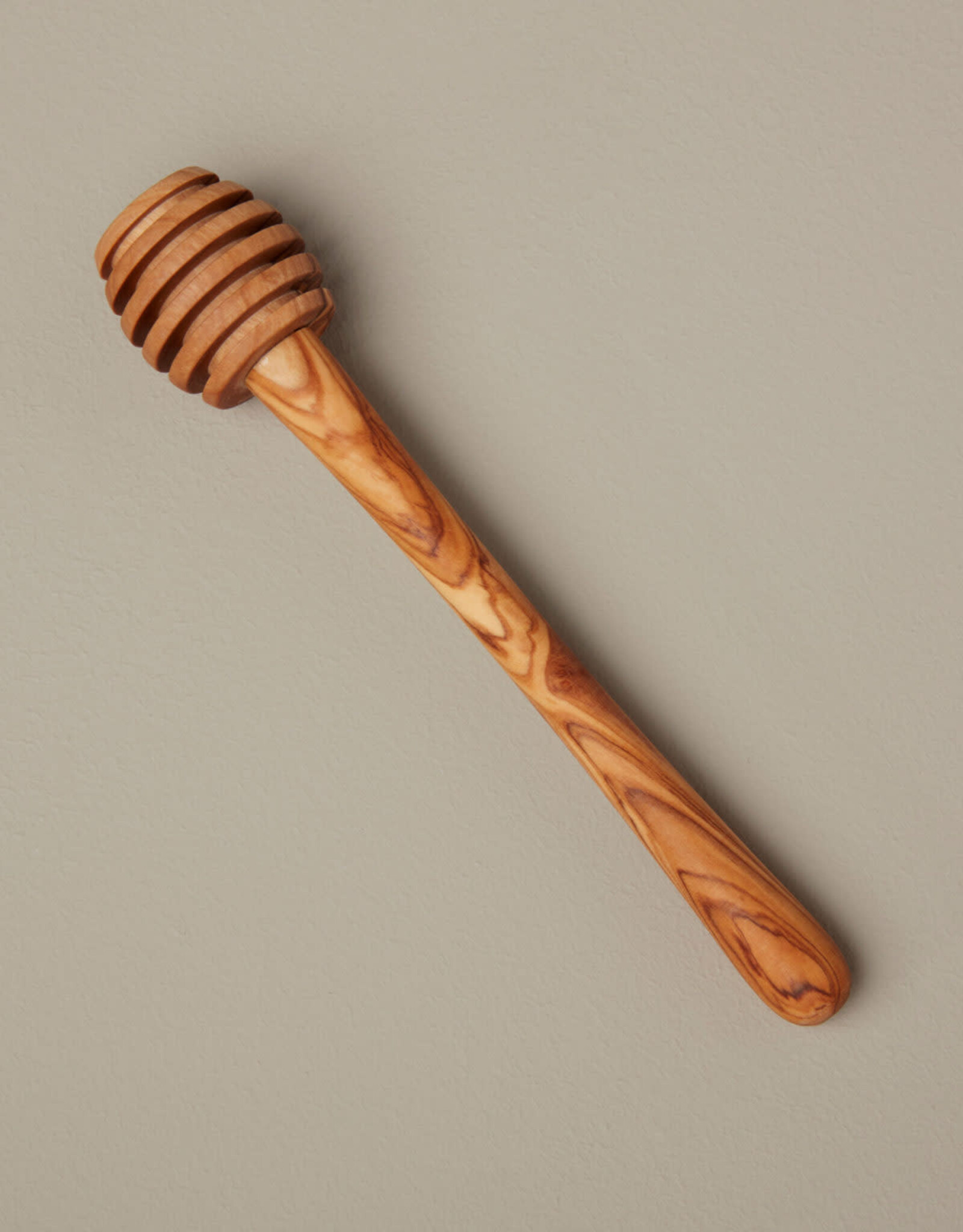 Long Olive Wood Honey Dip L7.5"