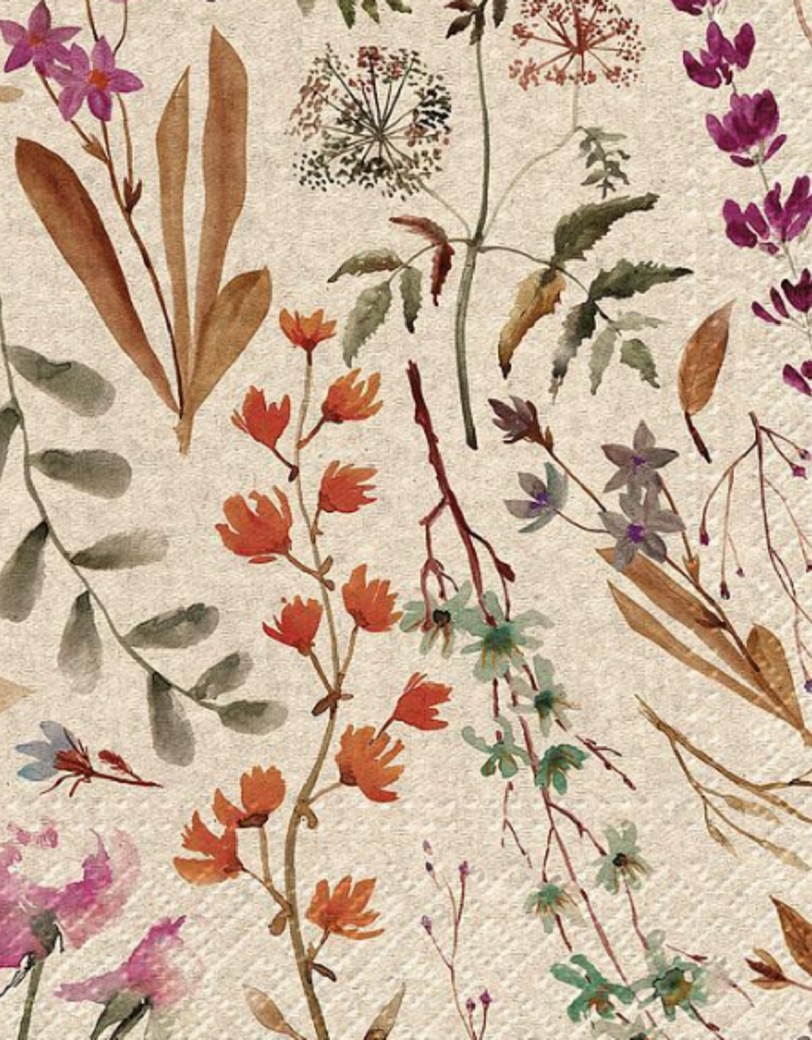 Dried Floral Luncheon Napkins