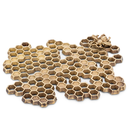 Honeycomb with Bee Trivet