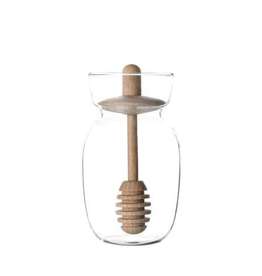 Minima Clear Glass Honey Jar