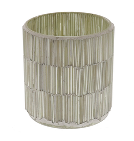 Mosaic Glass Votive D3.25" H3.5"